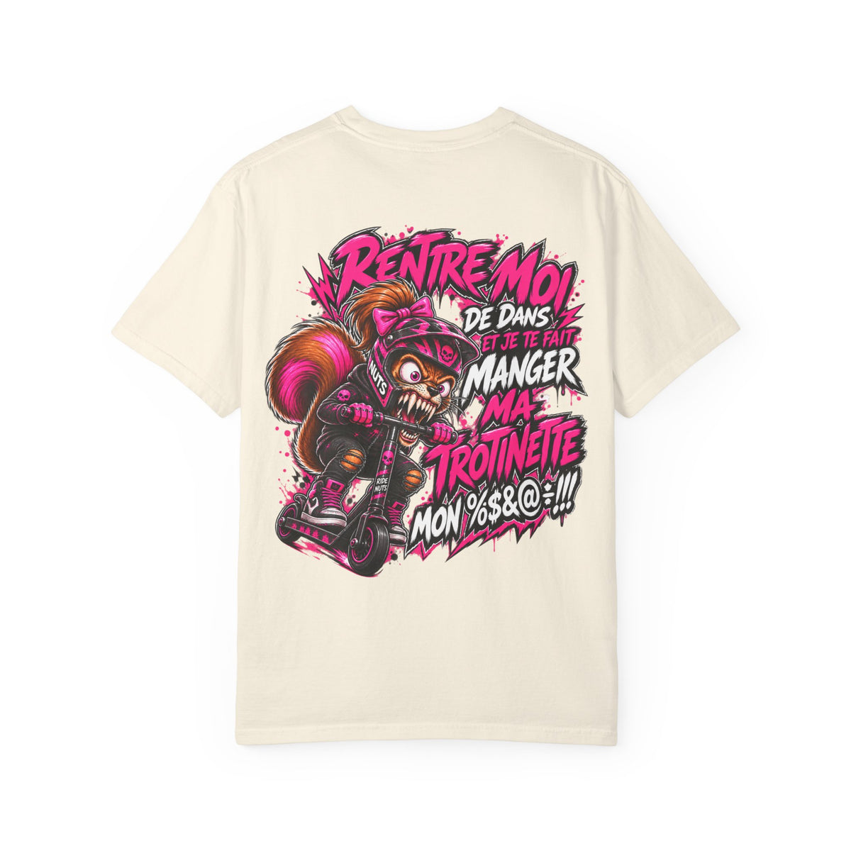 Ride Nuts Scooter T-Shirt — Graphic French Text "Rentre Moi!" Streetwear