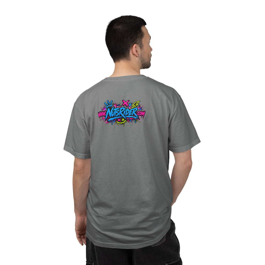 Graffiti Smiley T-Shirt — Neon Street Art Graphic Tee