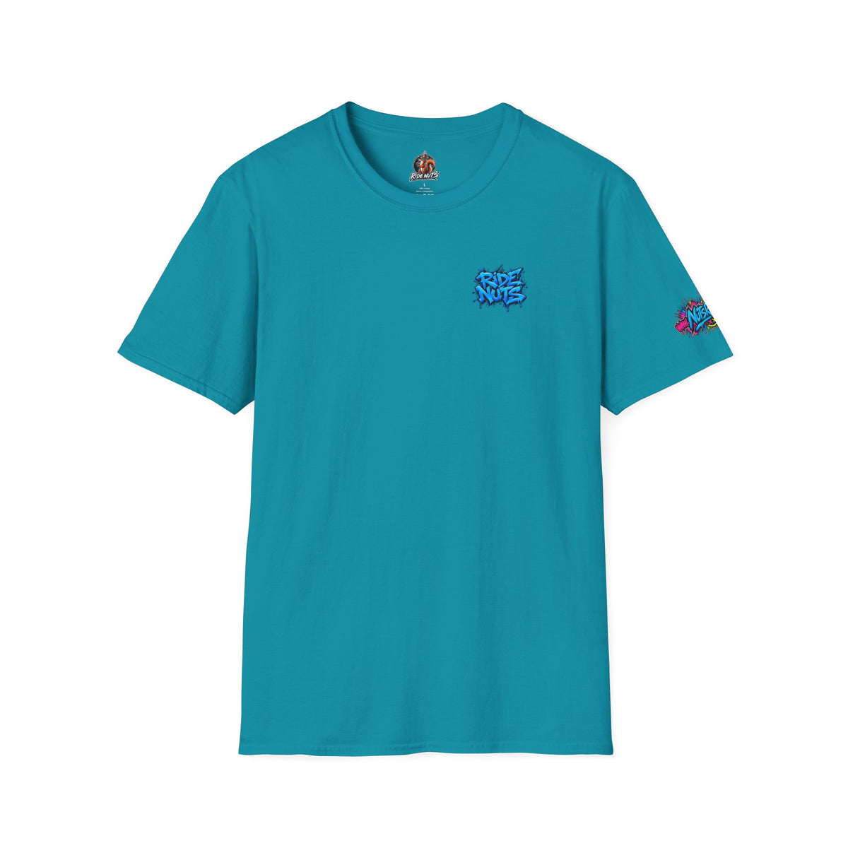 Graffiti Blue “Ride Nuts” Tee — Casual Streetwear T-Shirt
