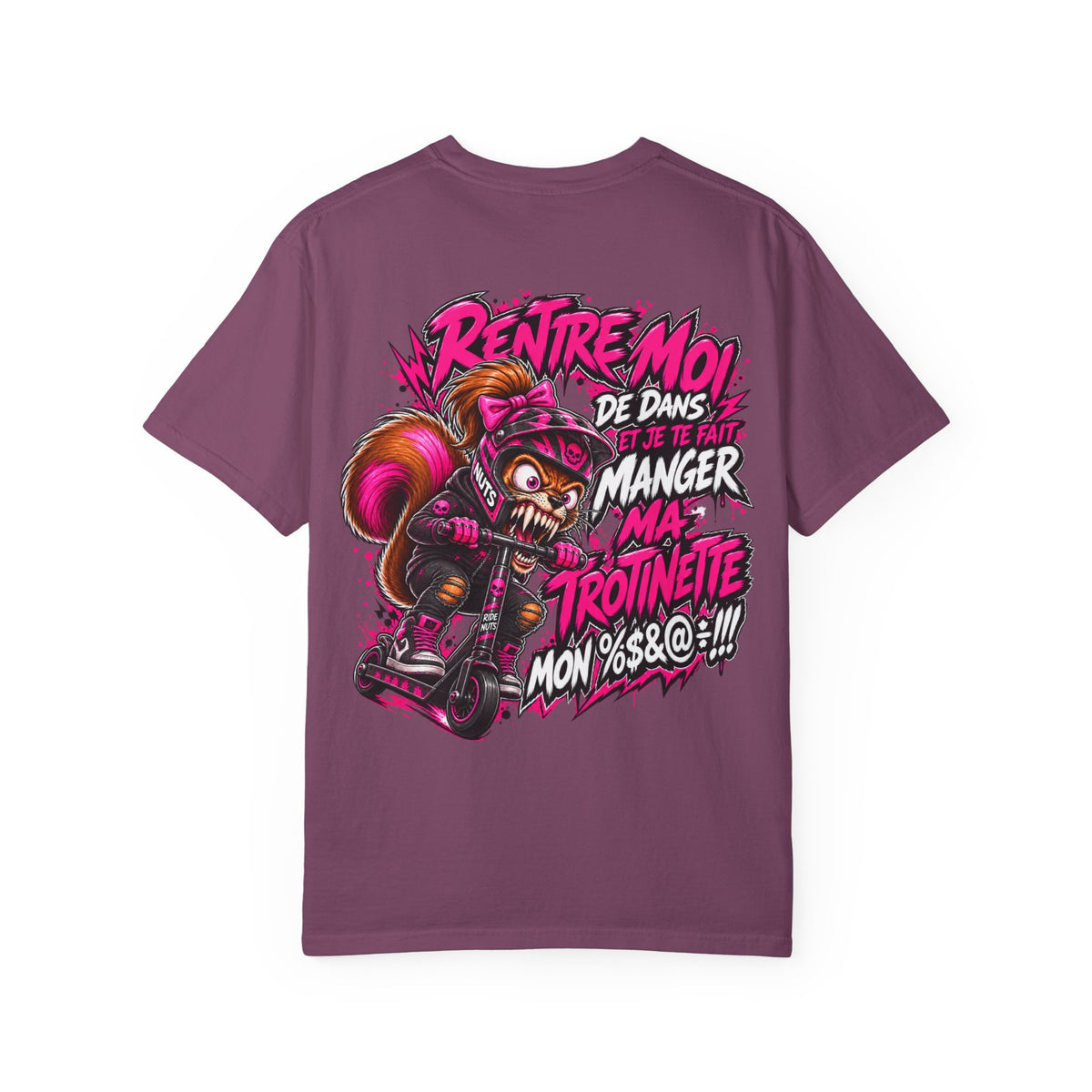 Ride Nuts Scooter T-Shirt — Graphic French Text "Rentre Moi!" Streetwear