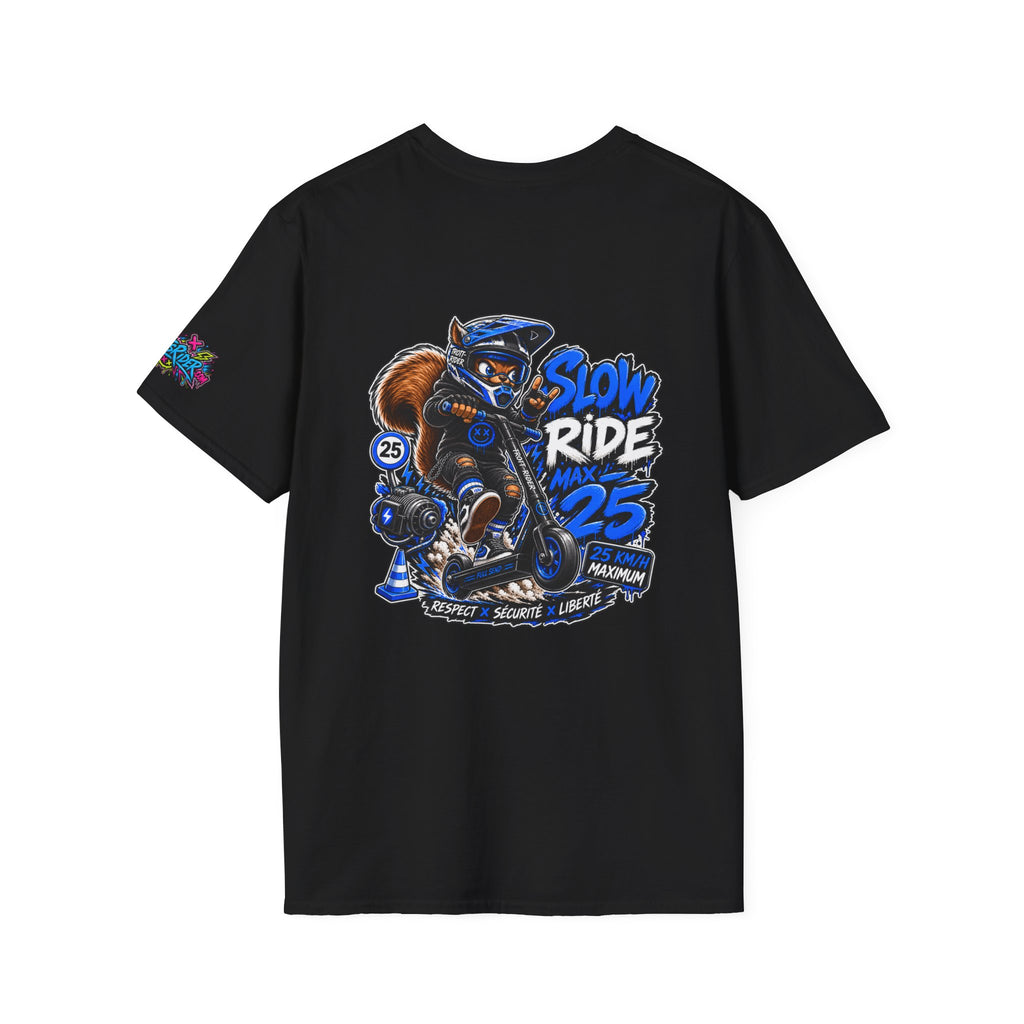 Graffiti Blue “Ride Nuts” Tee — Casual Streetwear T-Shirt