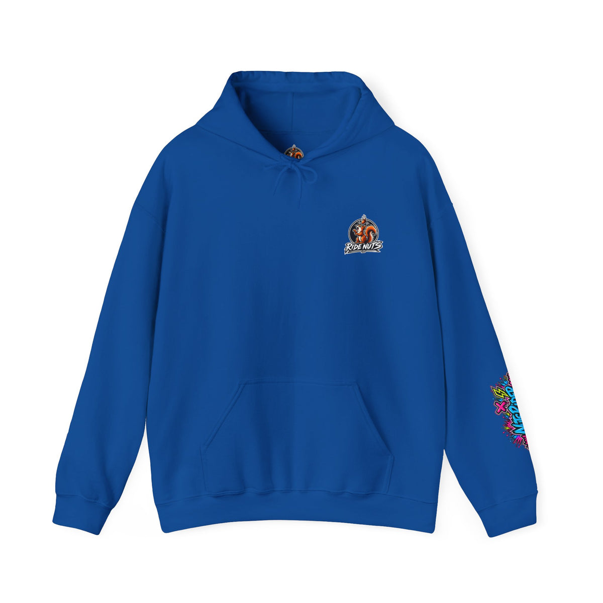 Nuts Rider Graphic Hoodie — Colorful Bomb Mascot Streetwear !