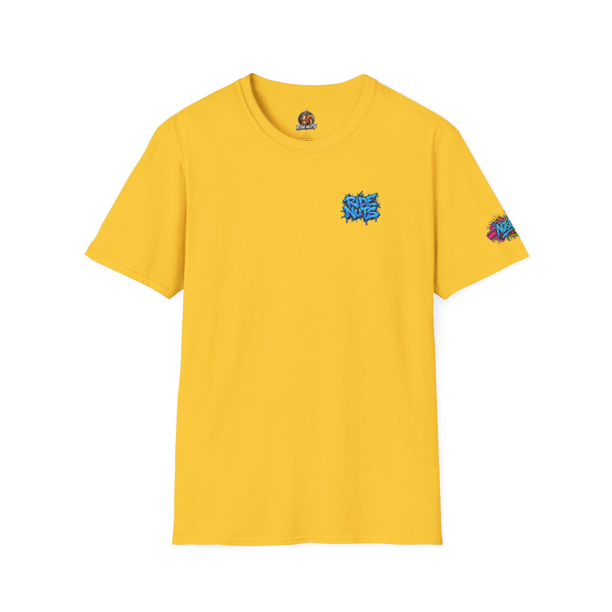 Graffiti Blue “Ride Nuts” Tee — Casual Streetwear T-Shirt