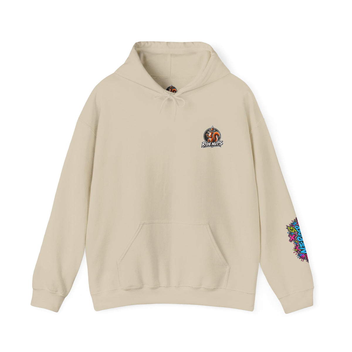 Nuts Rider Graphic Hoodie — Colorful Bomb Mascot Streetwear !