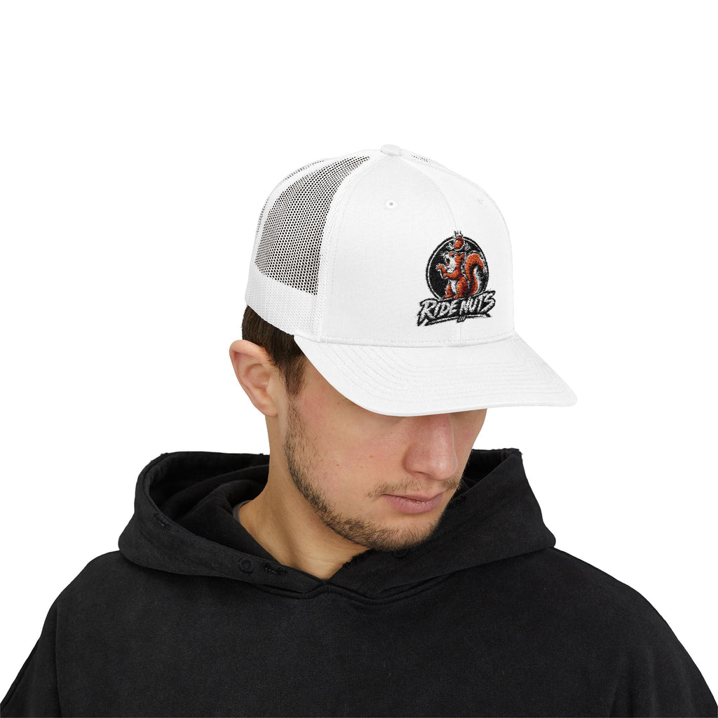 Snapback Trucker Cap — Retro Squirrel Logo Casual Baseball Hat