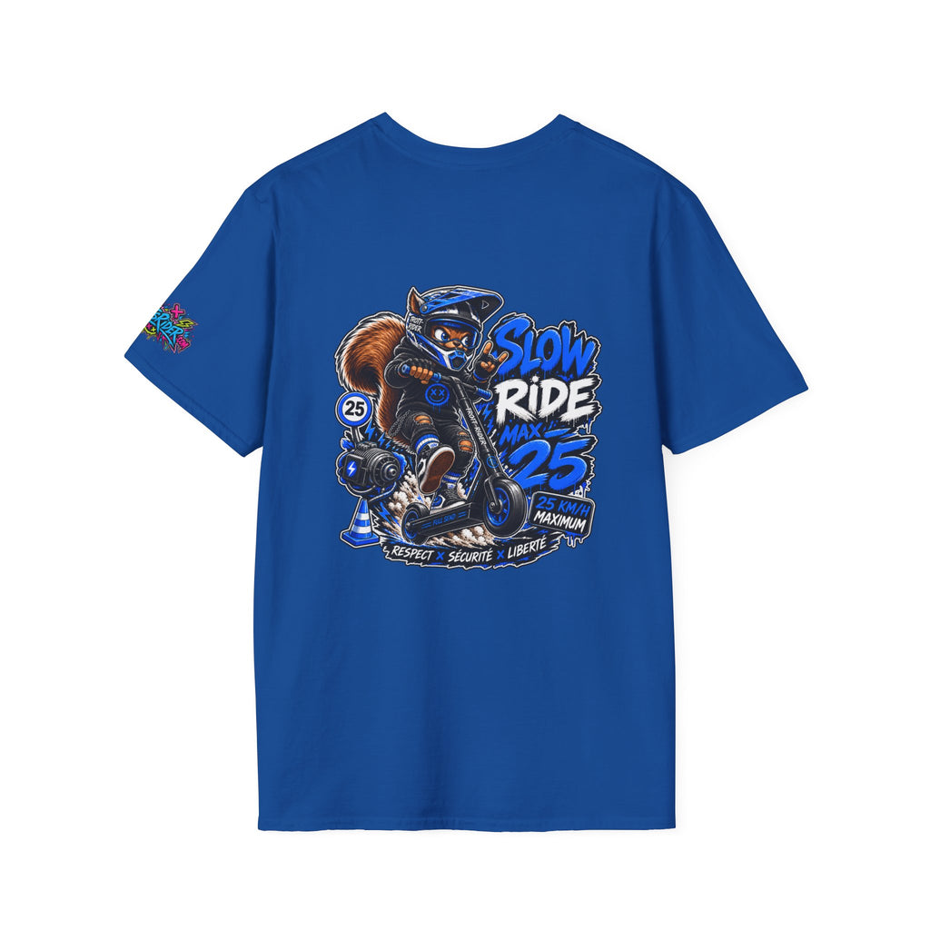 Graffiti Blue “Ride Nuts” Tee — Casual Streetwear T-Shirt