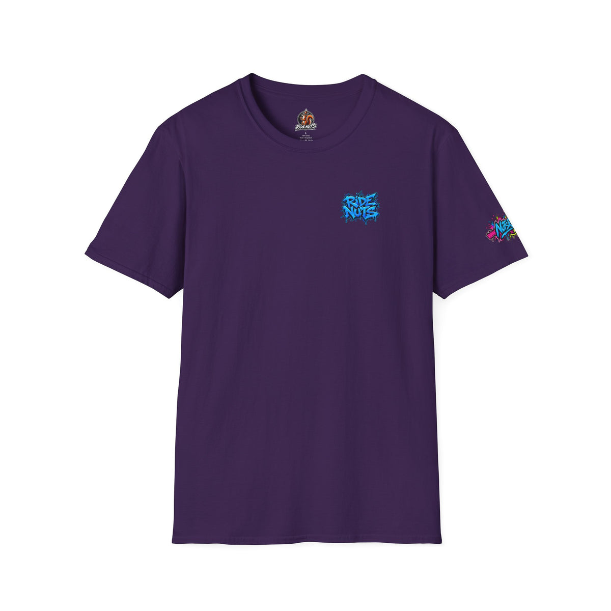 Graffiti Blue “Ride Nuts” Tee — Casual Streetwear T-Shirt