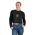 Cropped Sweatshirt — 'Ride Nutz' Squirrel Graphic Crop Top (Eat More Heart Badge)