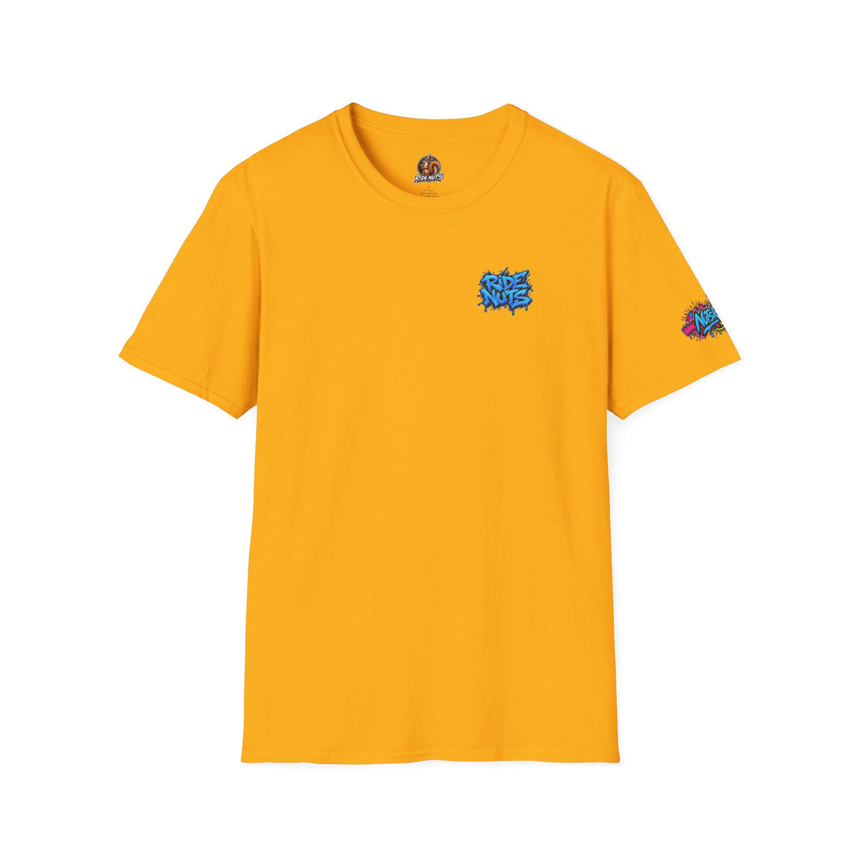 Graffiti Blue “Ride Nuts” Tee — Casual Streetwear T-Shirt
