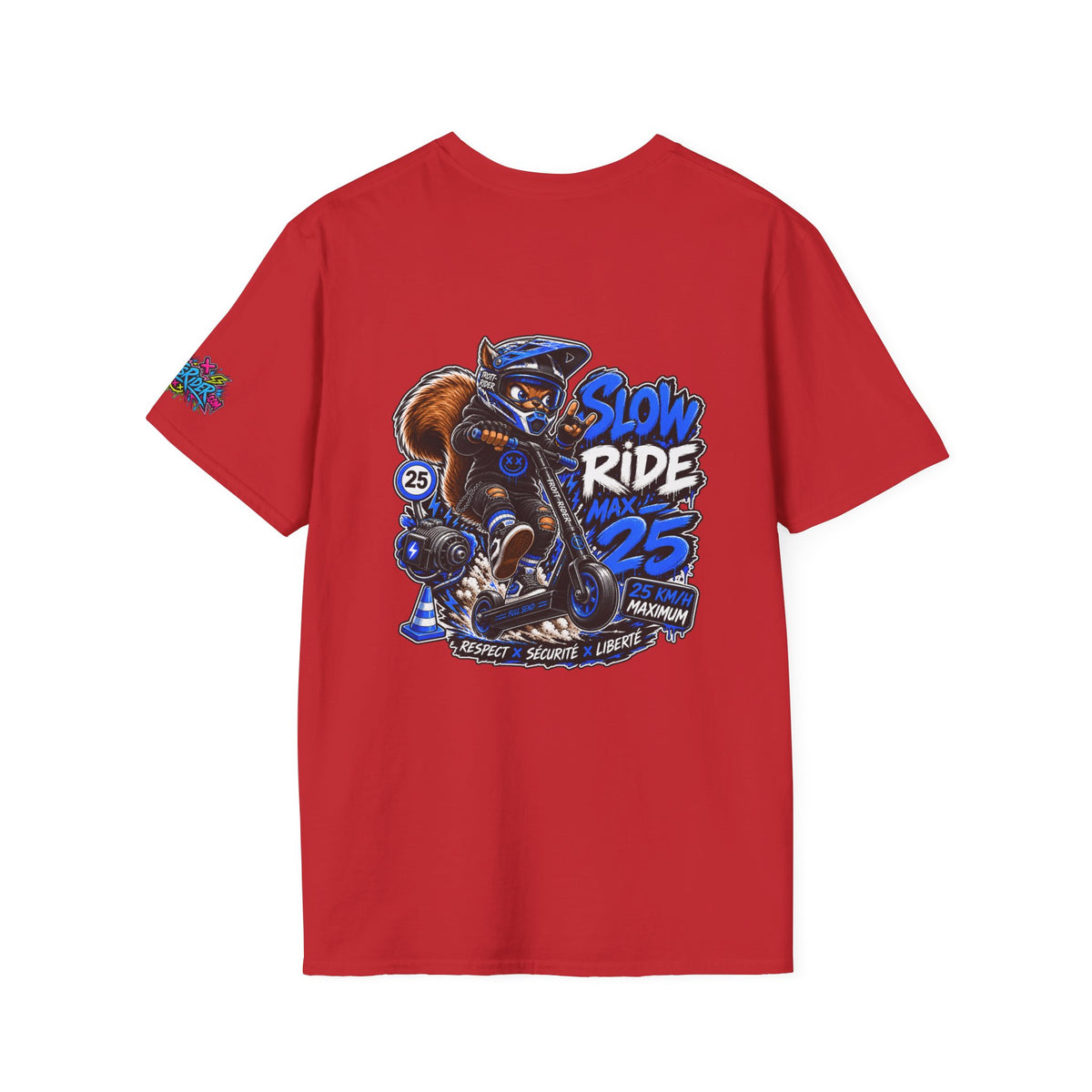 Graffiti Blue “Ride Nuts” Tee — Casual Streetwear T-Shirt