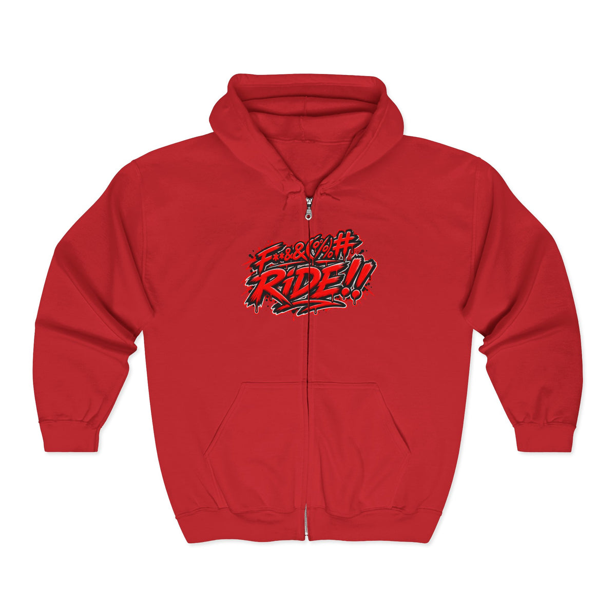 Hoodie Fucking Ride – Red & Black Street Edition