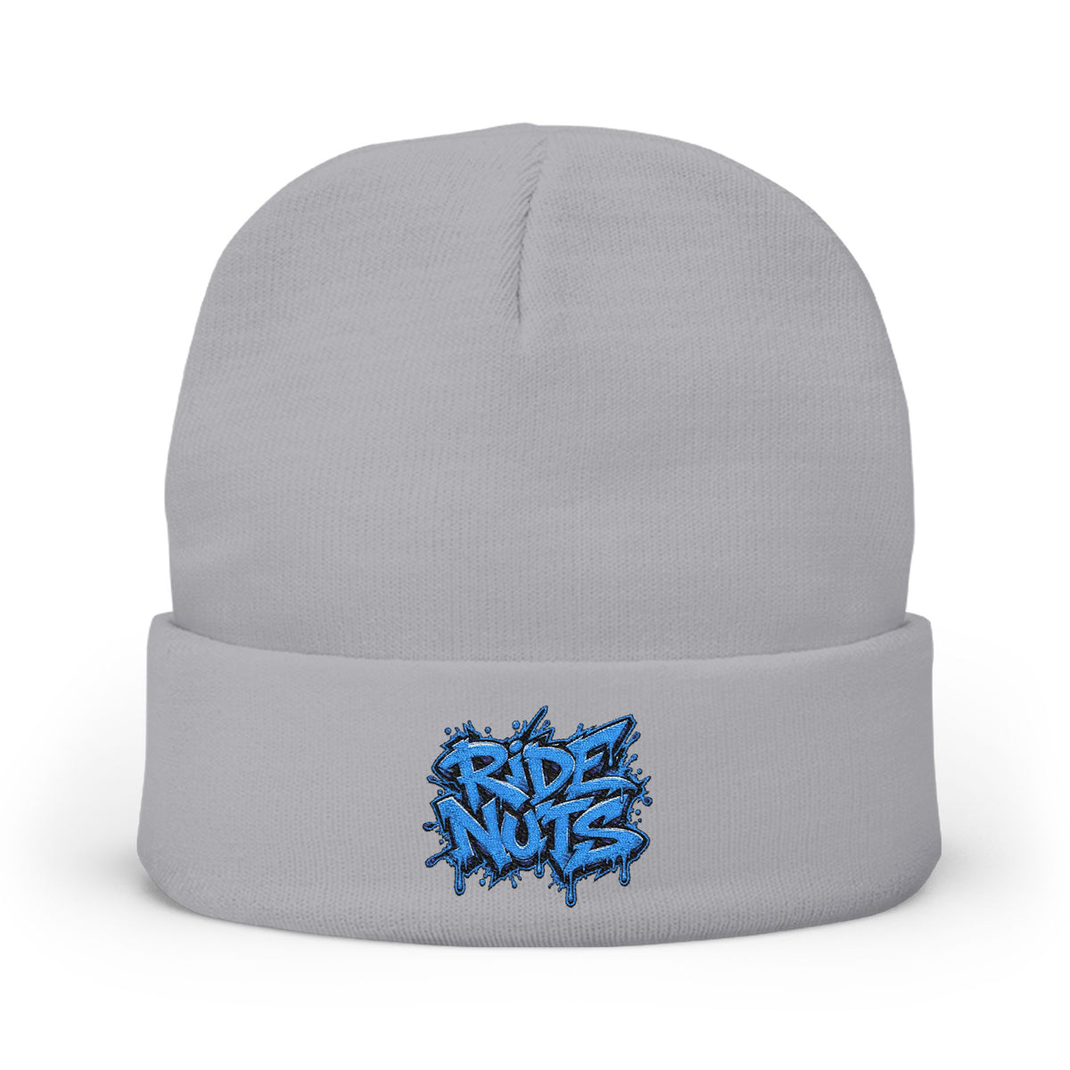Embroidered 'Rise Nite' Graffiti Knit Beanie — Streetwear Winter Hat