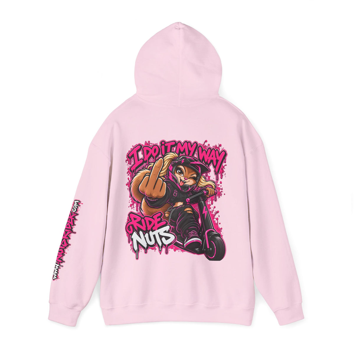 Middle Finger Skate Hoodie - "I Do It My Way" Graphic Skateboard Pullover