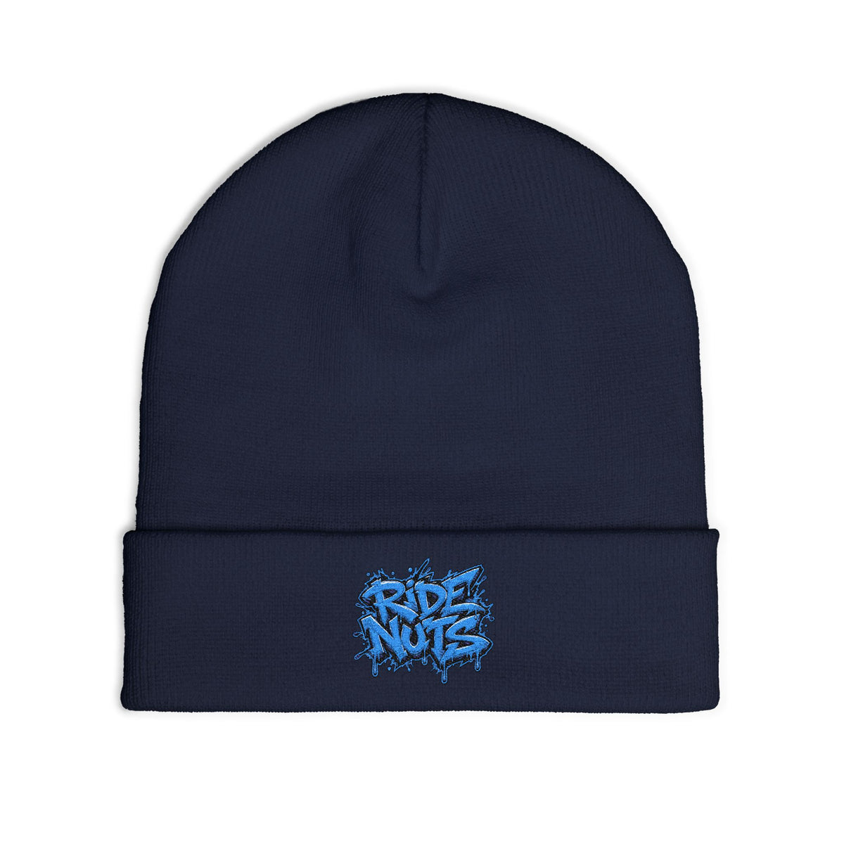 Embroidered 'Rise Nite' Graffiti Knit Beanie — Streetwear Winter Hat