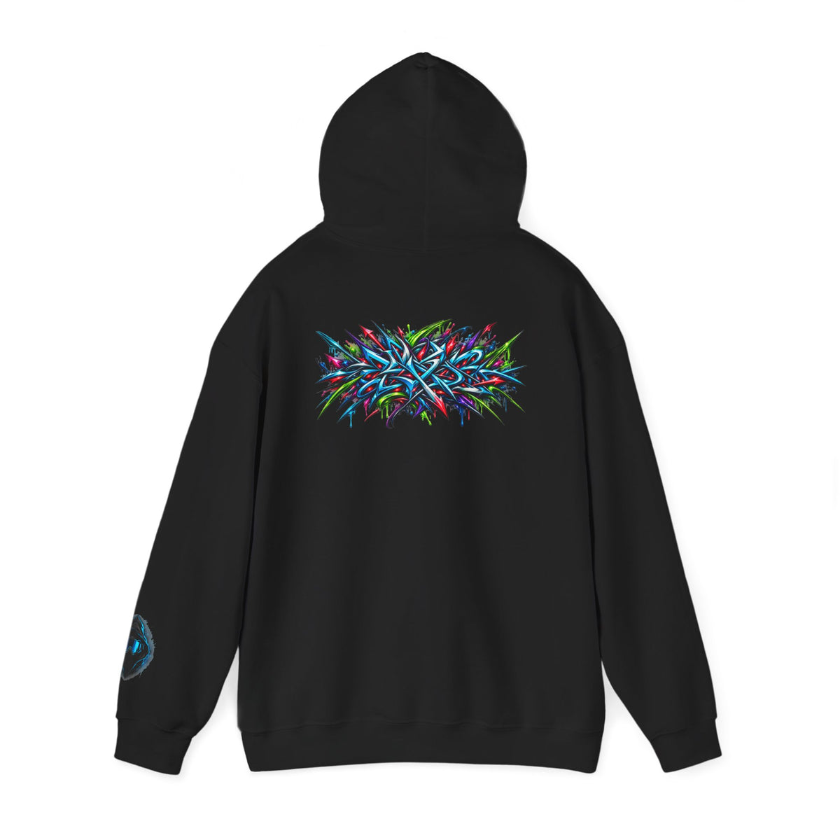 Graphic Hoodie — Neon Raccoon 'De La Nuit J'en Mange' Streetwear Pullover