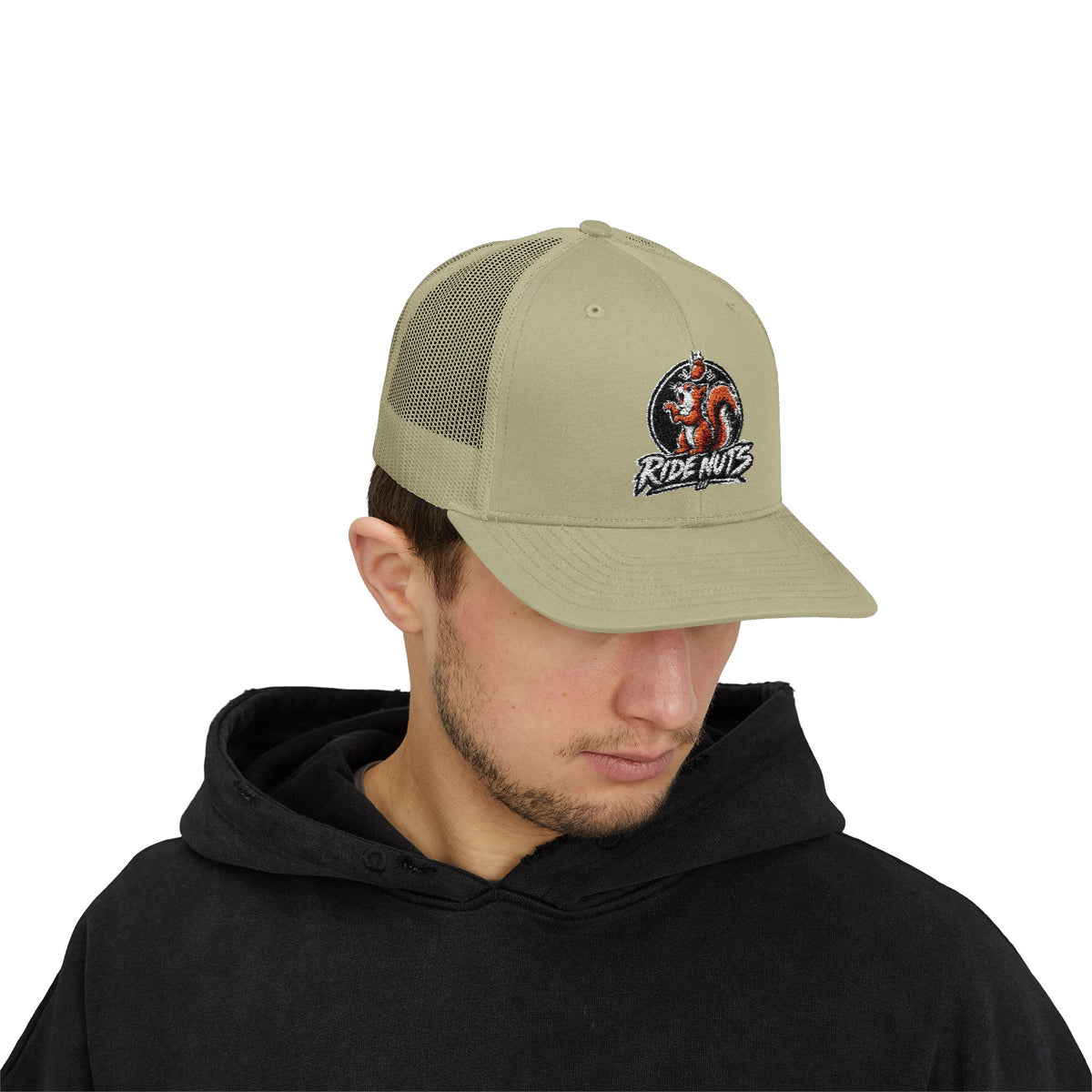 Snapback Trucker Cap — Retro Squirrel Logo Casual Baseball Hat