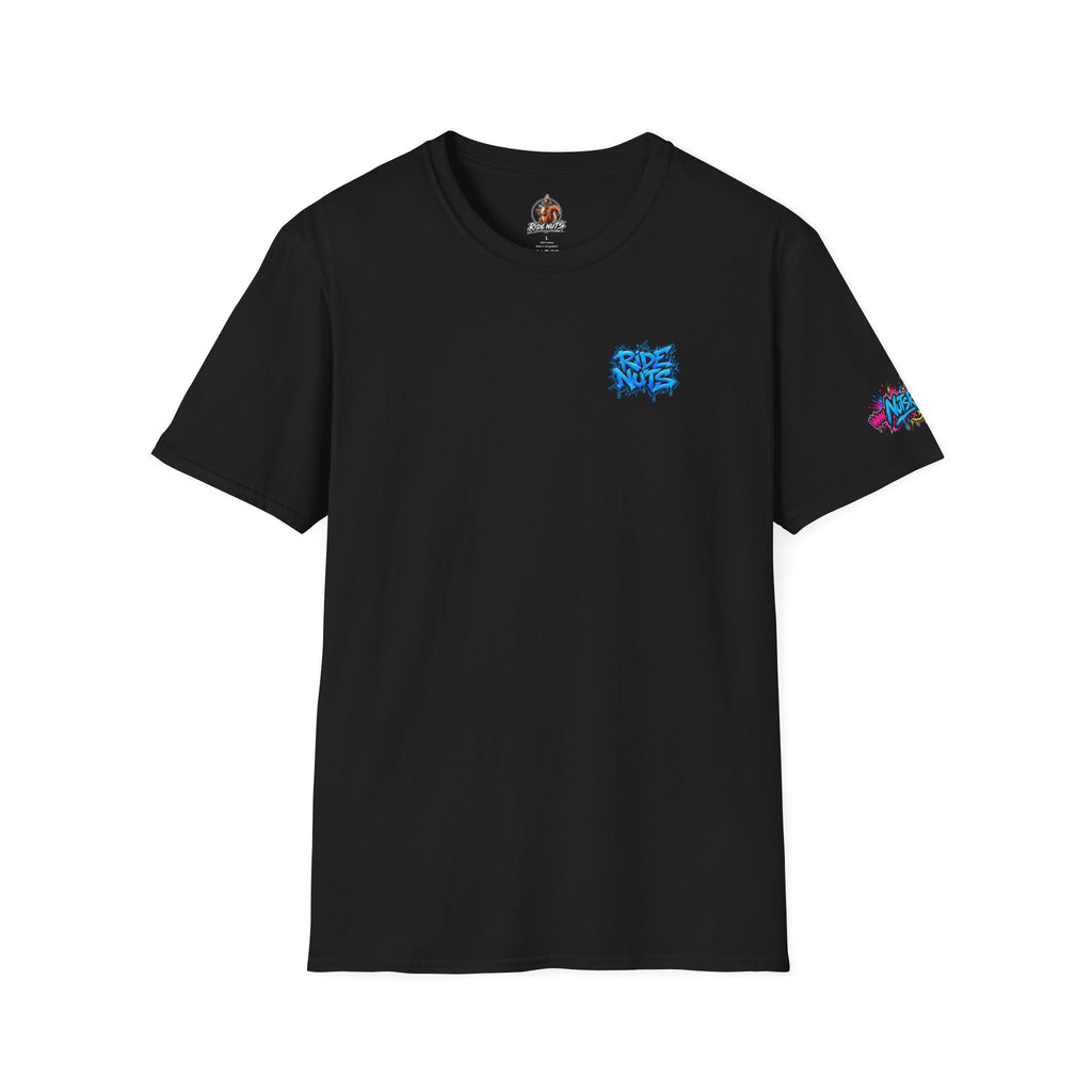 Graffiti Blue “Ride Nuts” Tee — Casual Streetwear T-Shirt