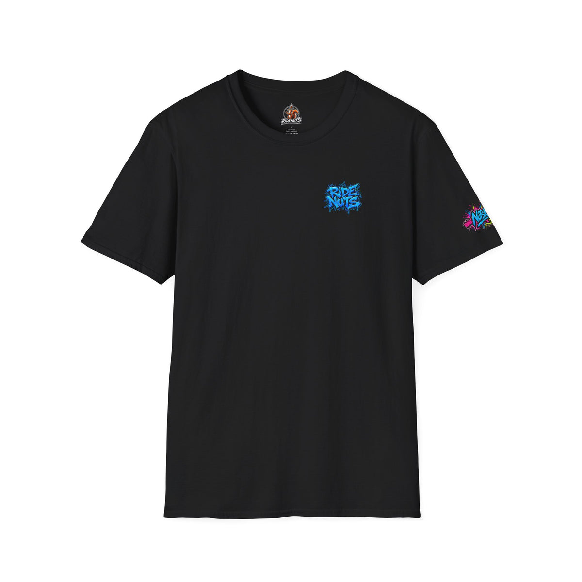 Graffiti Blue “Ride Nuts” Tee — Casual Streetwear T-Shirt