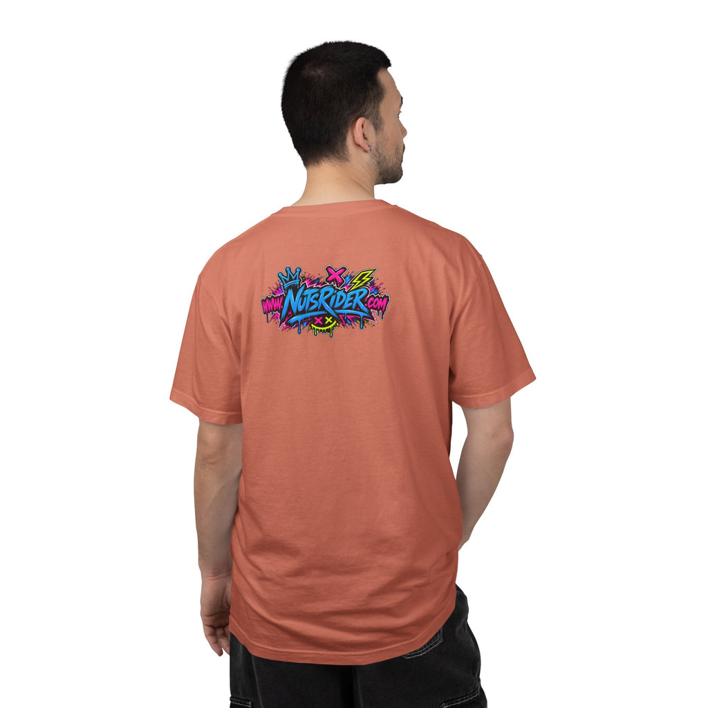 Graffiti Smiley T-Shirt — Neon Street Art Graphic Tee