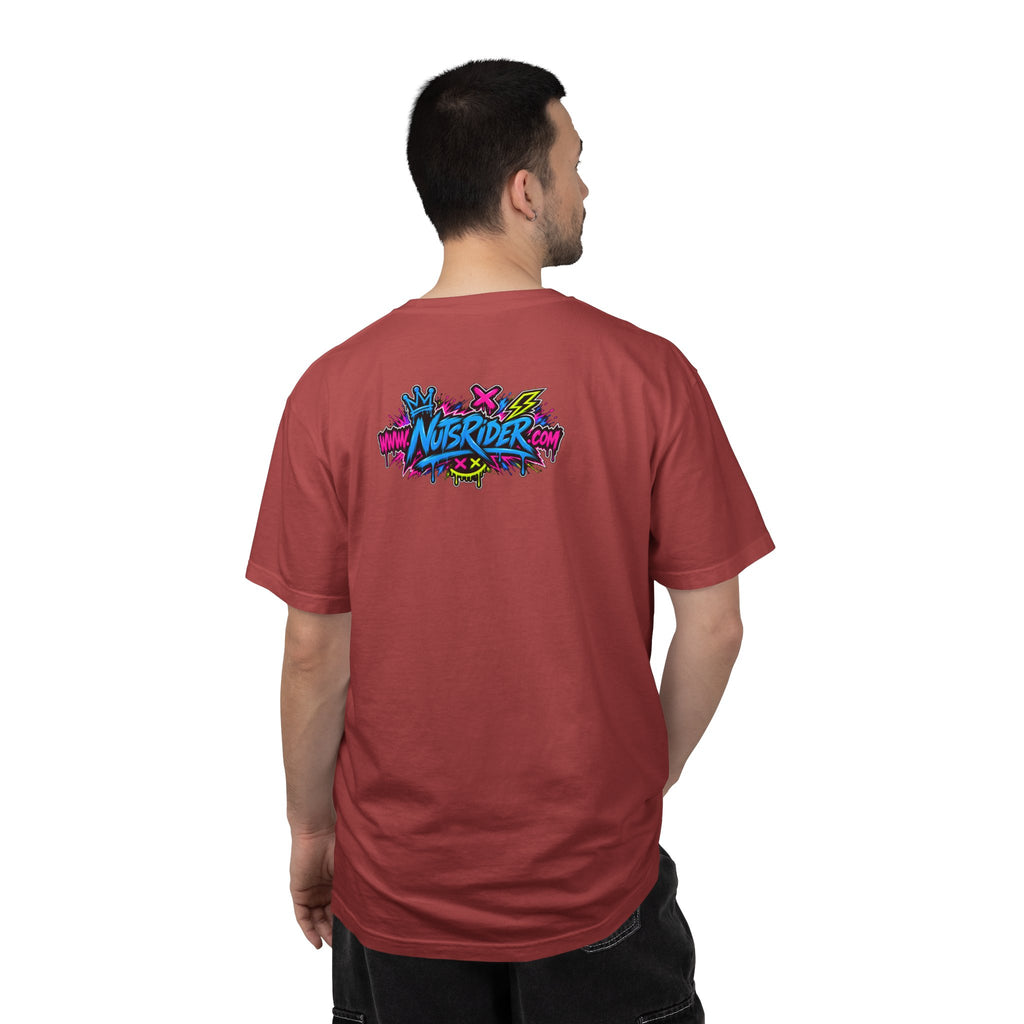 Graffiti Smiley T-Shirt — Neon Street Art Graphic Tee
