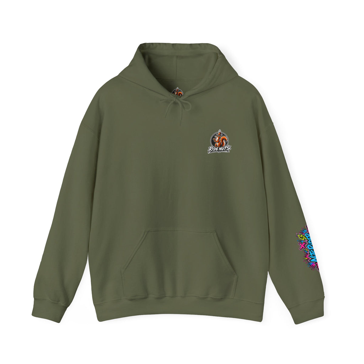 Nuts Rider Graphic Hoodie — Colorful Bomb Mascot Streetwear !