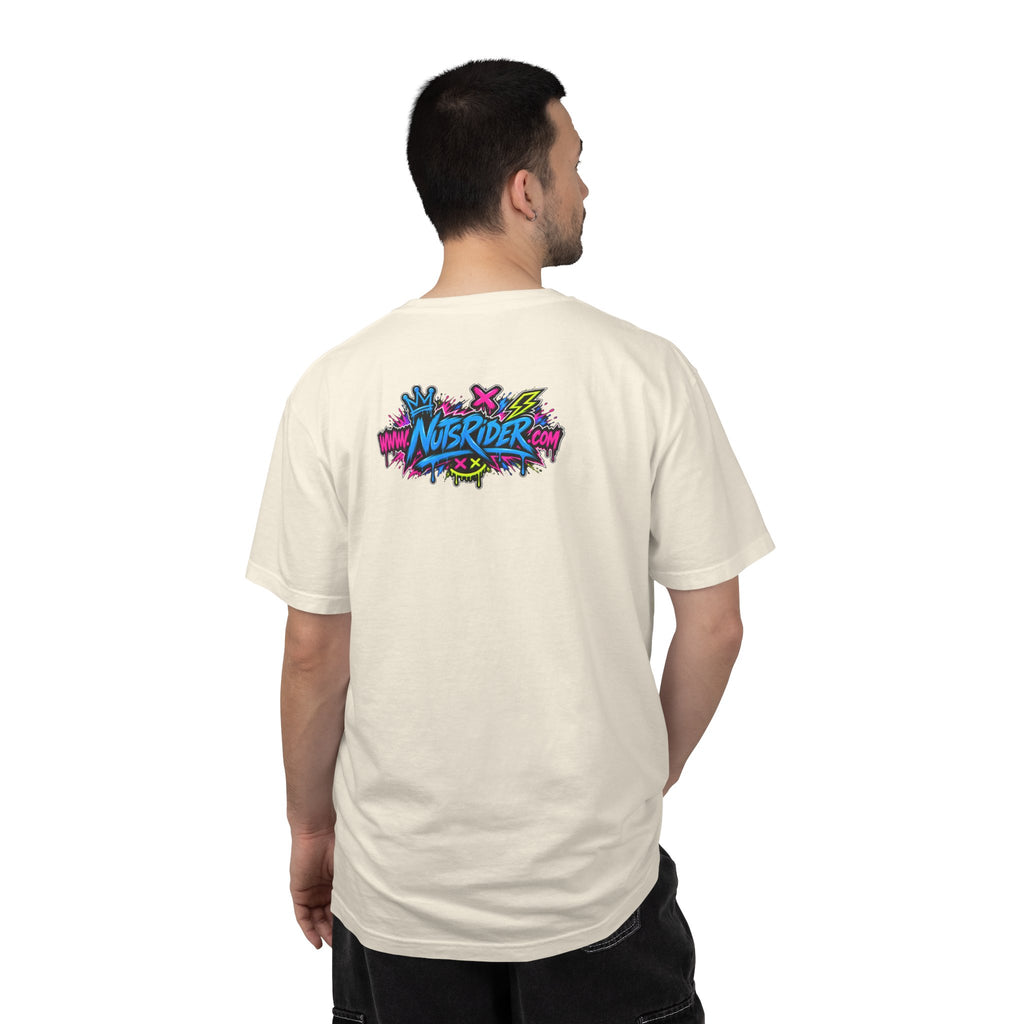 Graffiti Smiley T-Shirt — Neon Street Art Graphic Tee