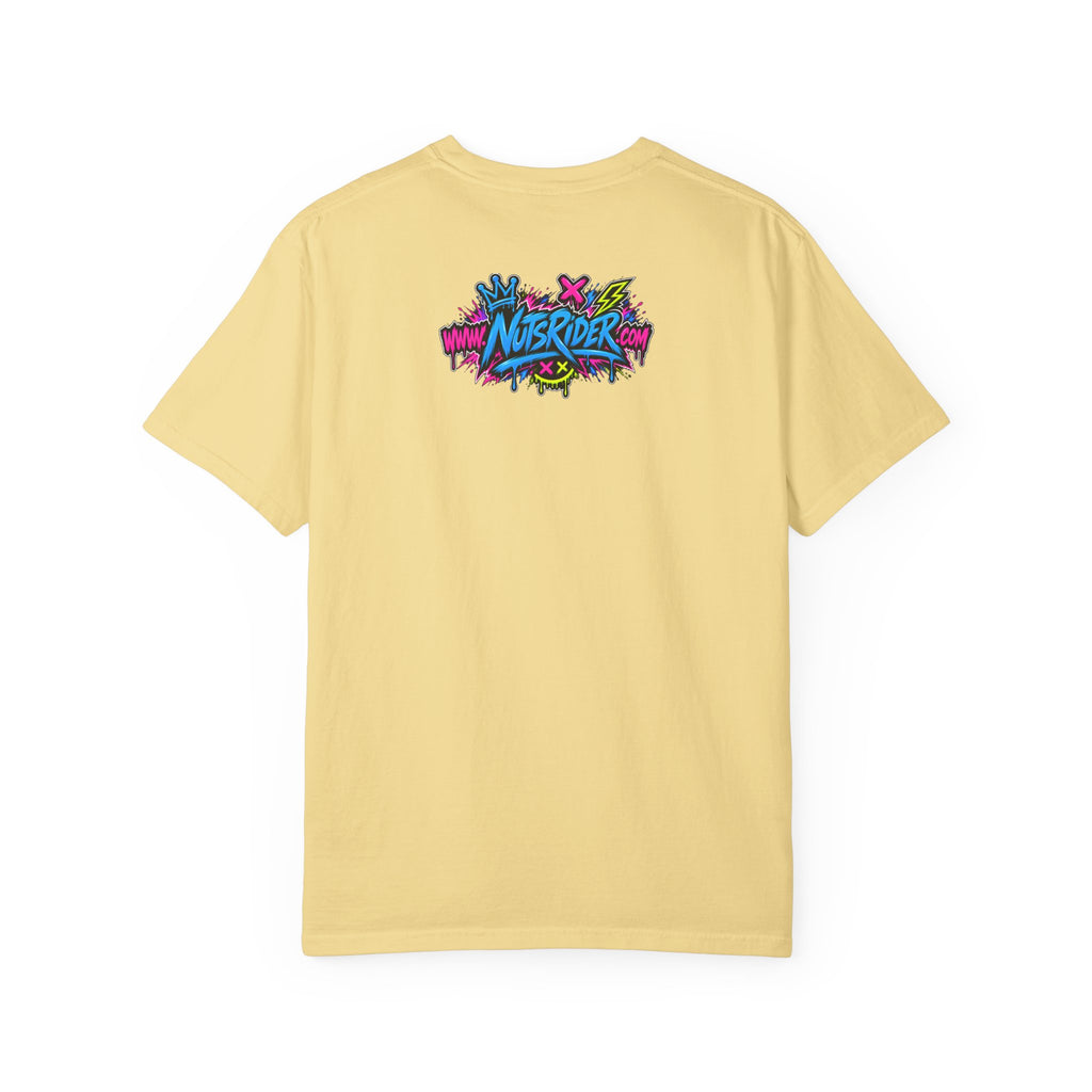 Graffiti Smiley T-Shirt — Neon Street Art Graphic Tee