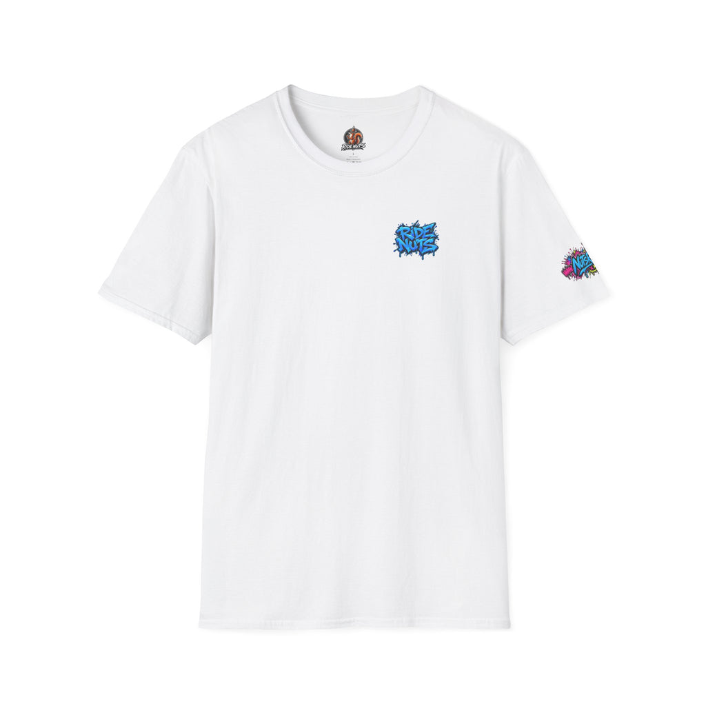 Graffiti Blue “Ride Nuts” Tee — Casual Streetwear T-Shirt