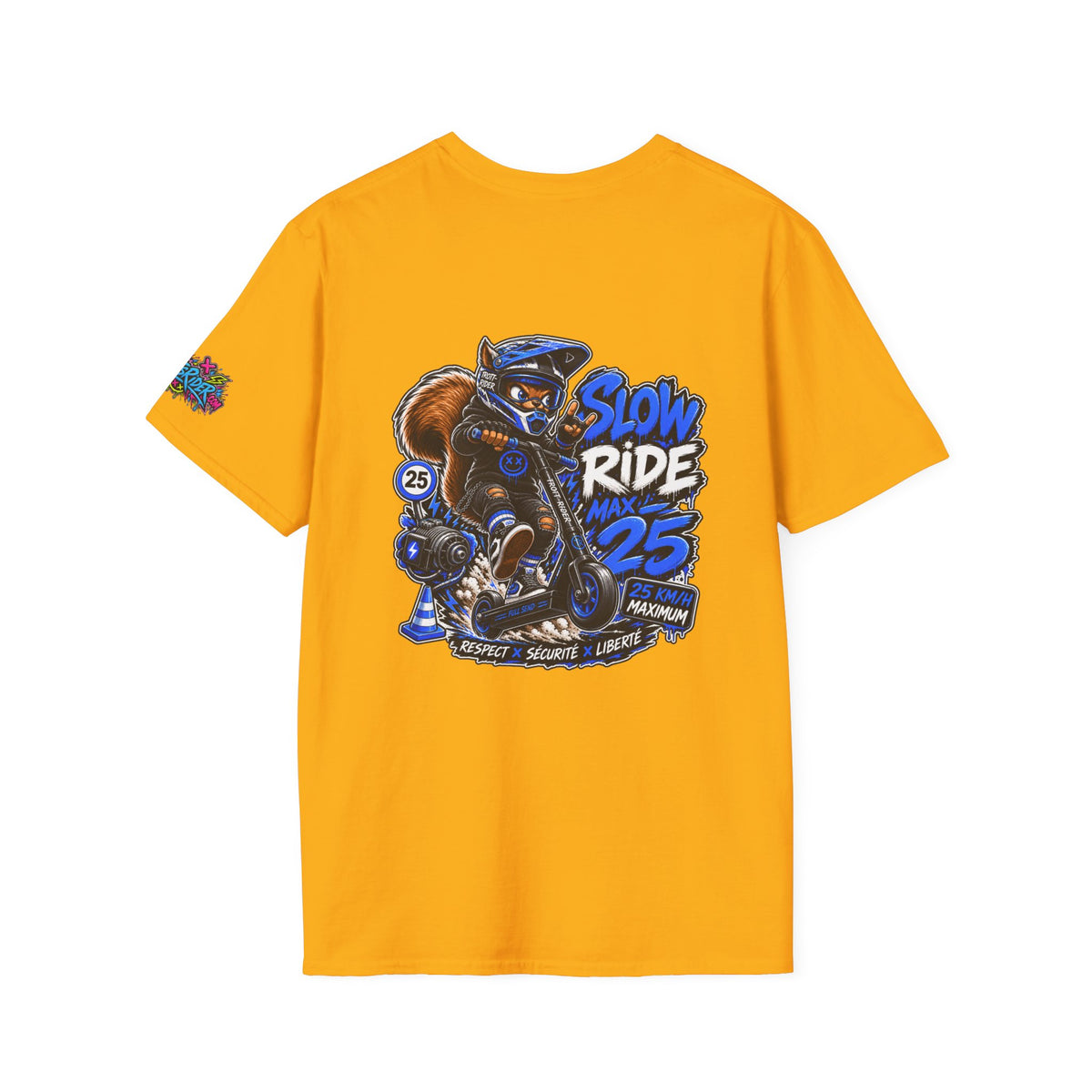 Graffiti Blue “Ride Nuts” Tee — Casual Streetwear T-Shirt