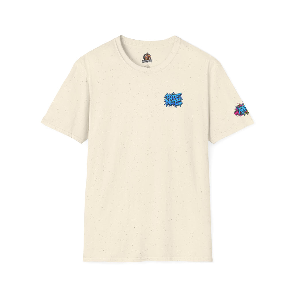 Graffiti Blue “Ride Nuts” Tee — Casual Streetwear T-Shirt