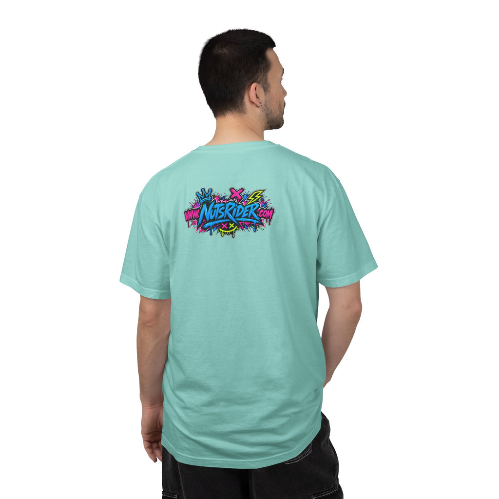 Graffiti Smiley T-Shirt — Neon Street Art Graphic Tee