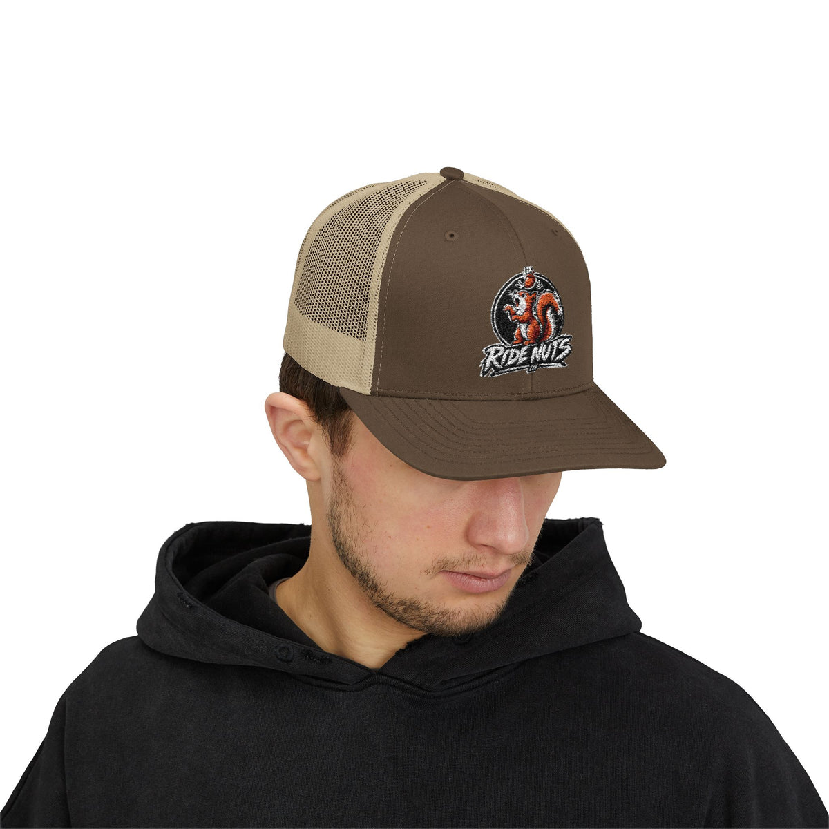 Snapback Trucker Cap — Retro Squirrel Logo Casual Baseball Hat