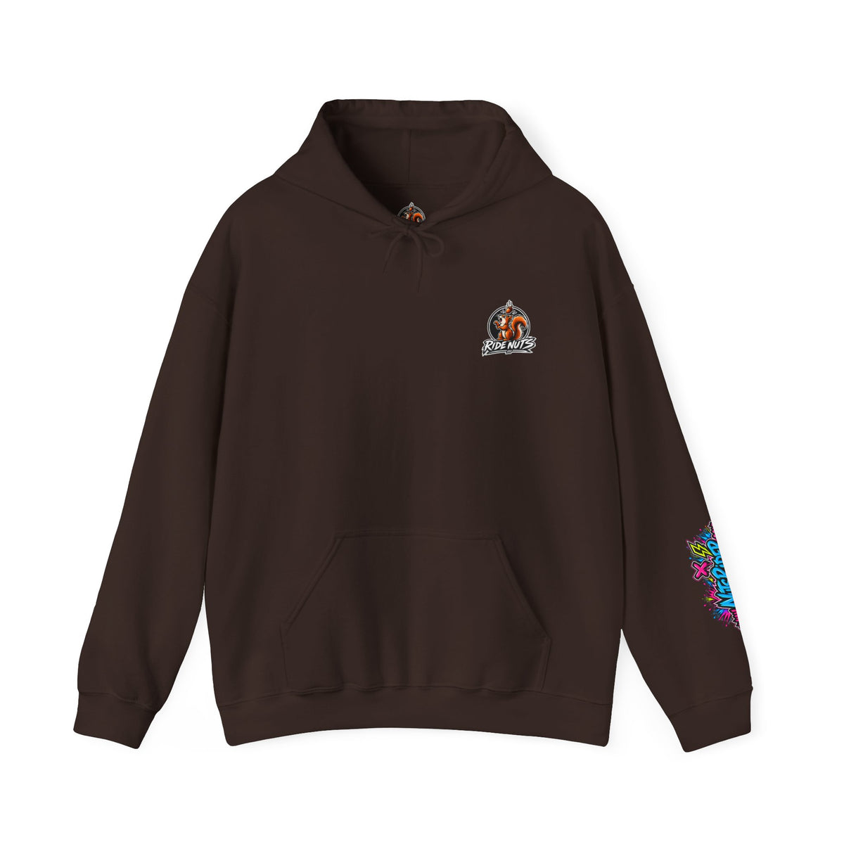 Nuts Rider Graphic Hoodie — Colorful Bomb Mascot Streetwear !