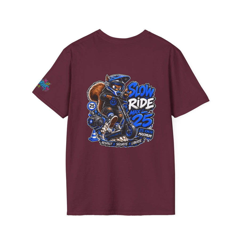 Graffiti Blue “Ride Nuts” Tee — Casual Streetwear T-Shirt