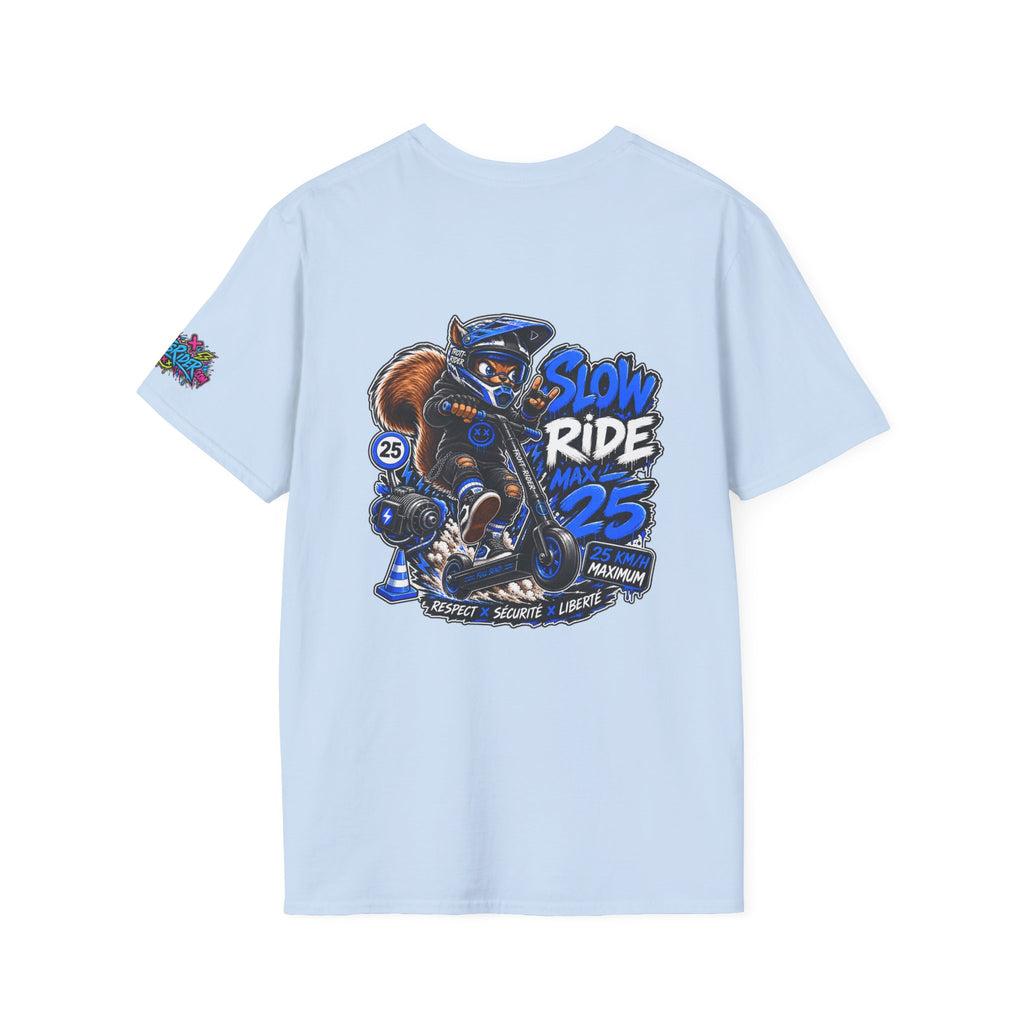 Graffiti Blue “Ride Nuts” Tee — Casual Streetwear T-Shirt