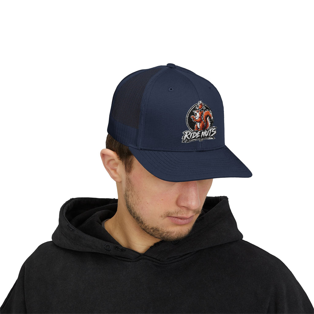 Snapback Trucker Cap — Retro Squirrel Logo Casual Baseball Hat