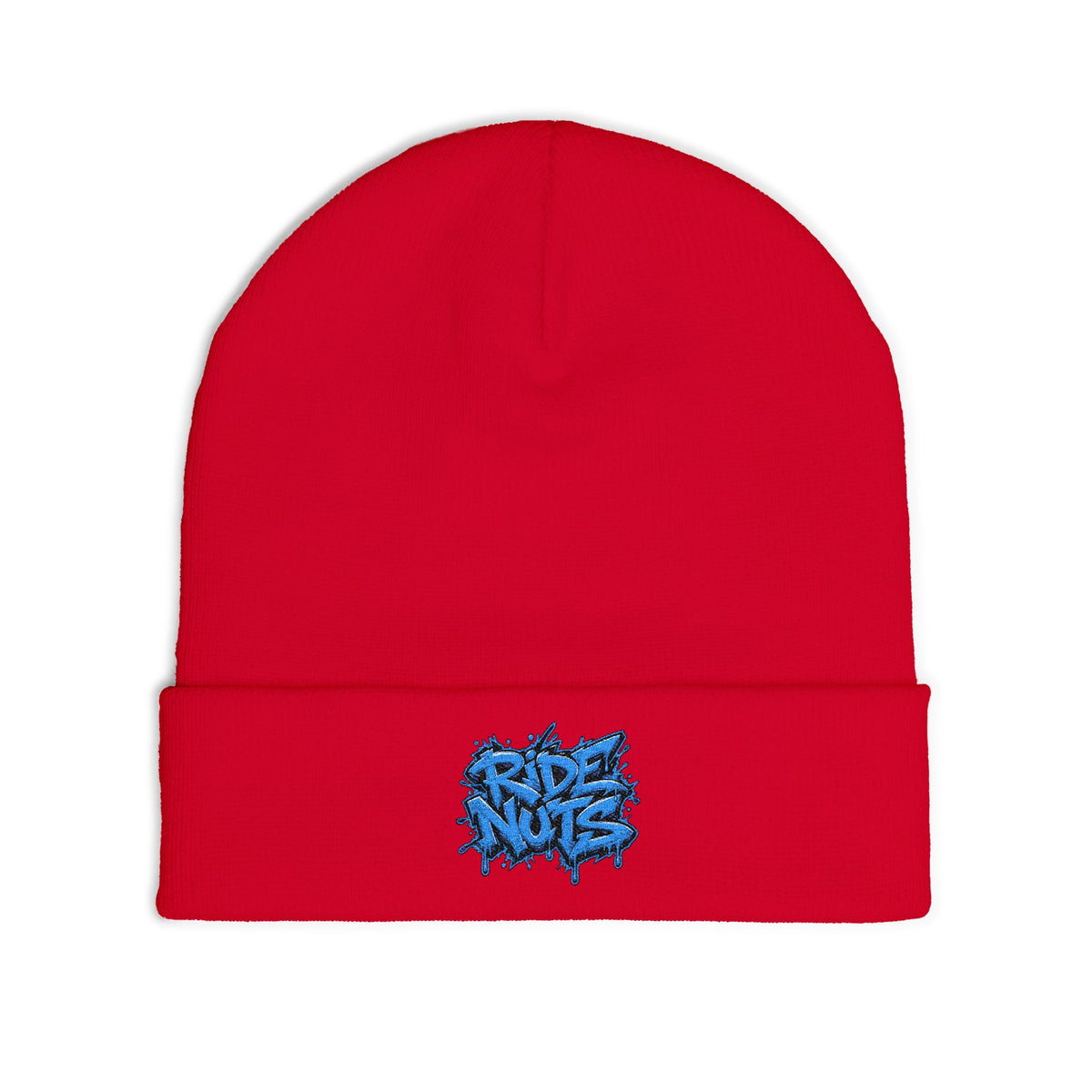 Embroidered 'Rise Nite' Graffiti Knit Beanie — Streetwear Winter Hat