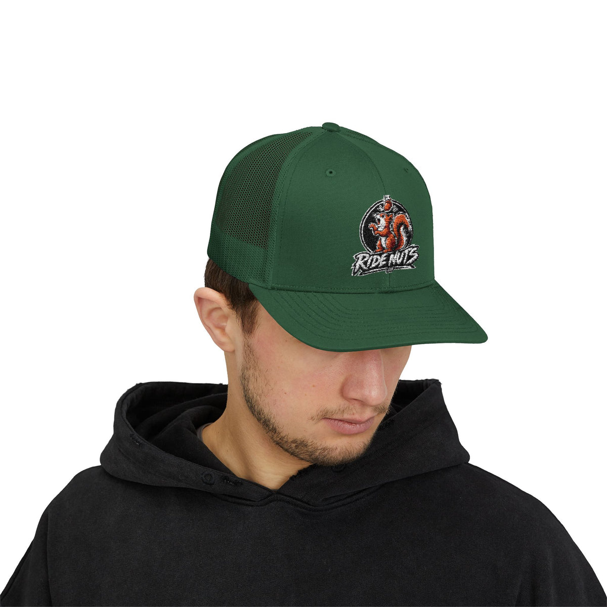 Snapback Trucker Cap — Retro Squirrel Logo Casual Baseball Hat