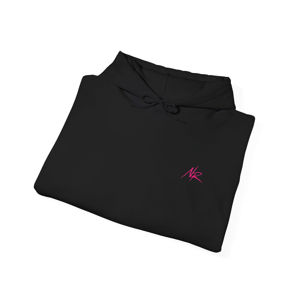 Nuts Rider Neon Shadow Hoodie – Black & Magenta