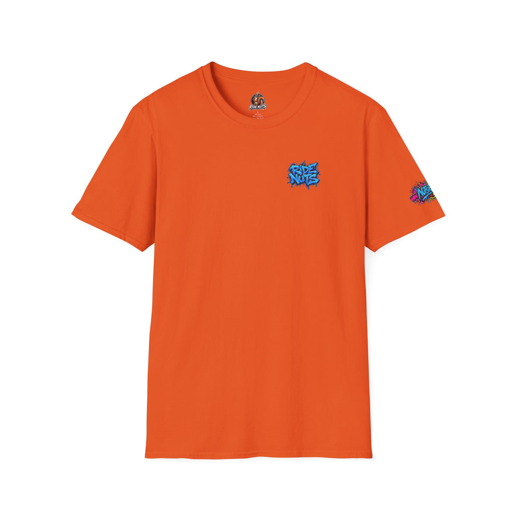 Graffiti Blue “Ride Nuts” Tee — Casual Streetwear T-Shirt