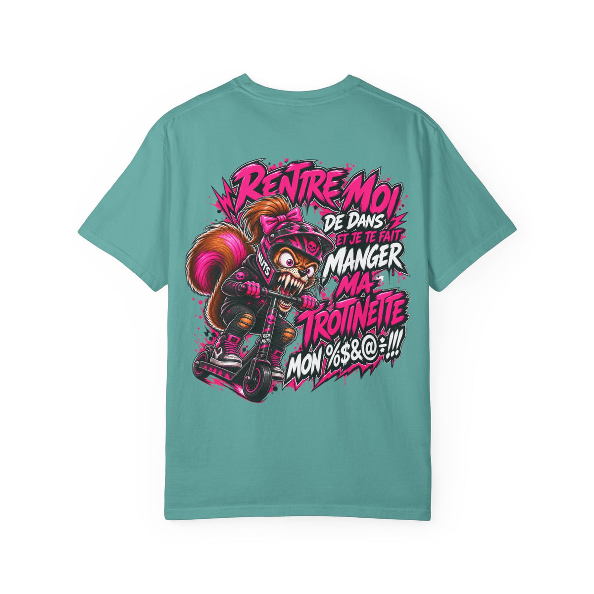 Ride Nuts Scooter T-Shirt — Graphic French Text "Rentre Moi!" Streetwear