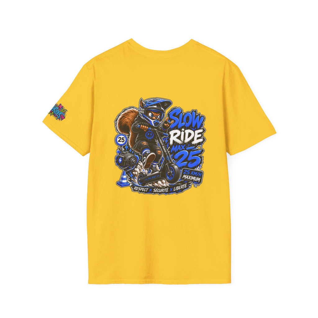 Graffiti Blue “Ride Nuts” Tee — Casual Streetwear T-Shirt