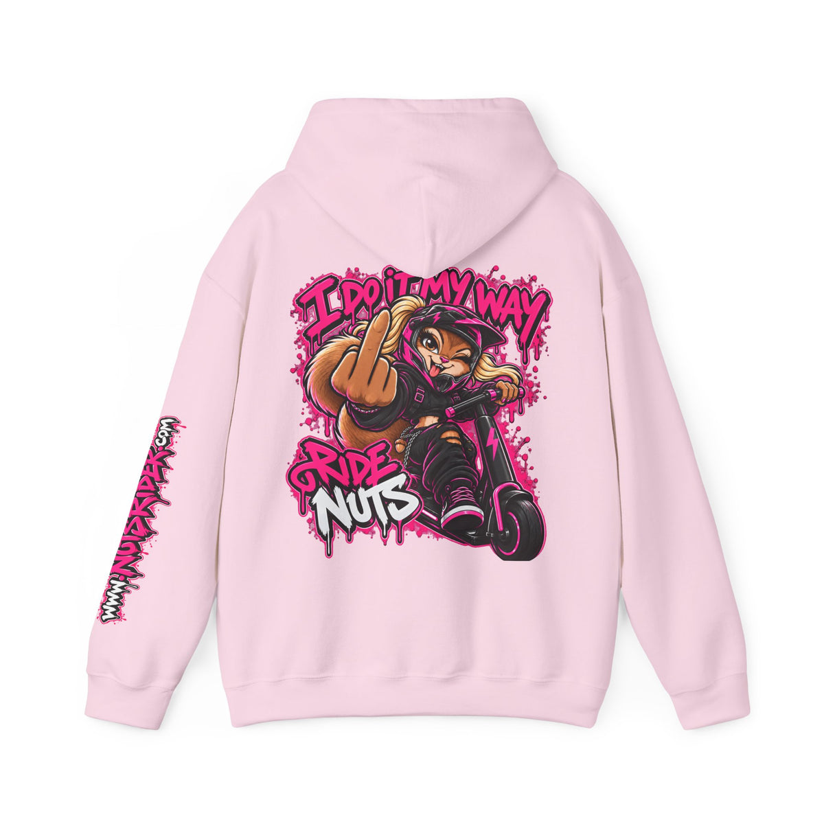 Middle Finger Skate Hoodie - "I Do It My Way" Graphic Skateboard Pullover
