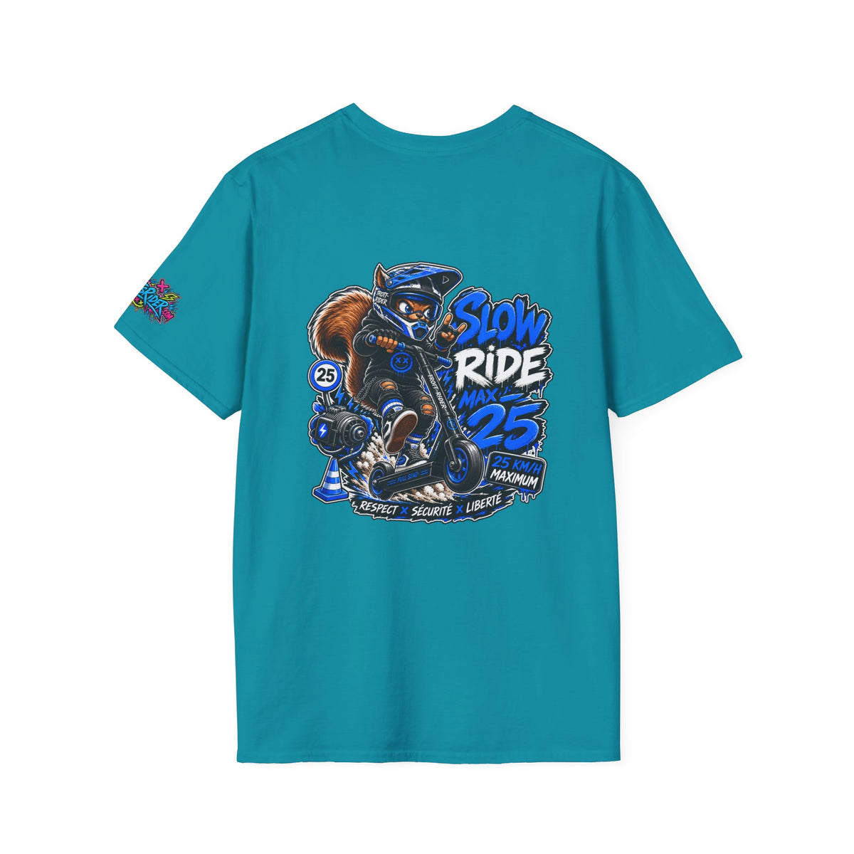 Graffiti Blue “Ride Nuts” Tee — Casual Streetwear T-Shirt