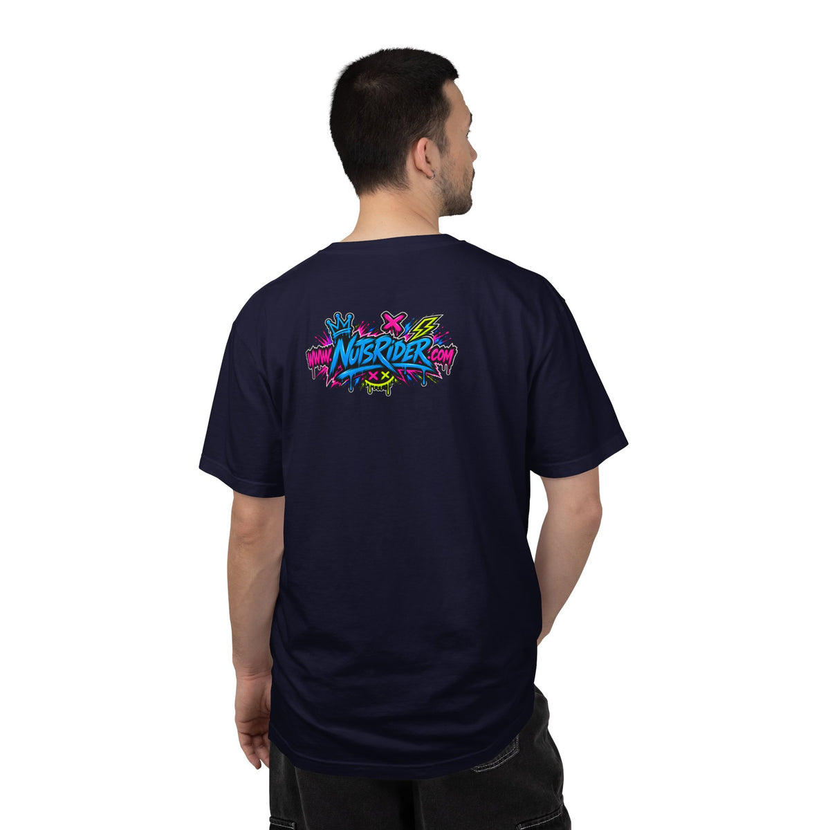Graffiti Smiley T-Shirt — Neon Street Art Graphic Tee