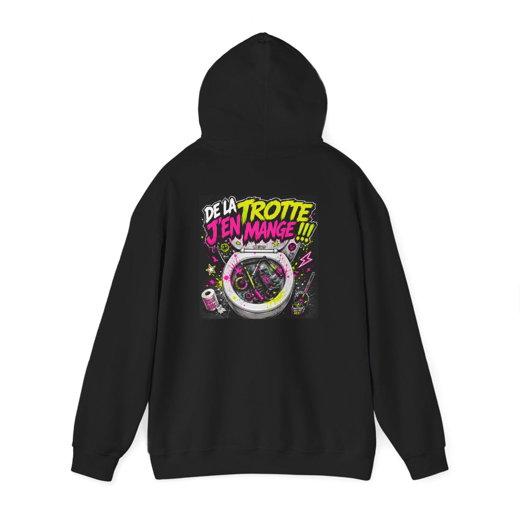 Copy of Graphic Hoodie — Neon Raccoon 'De La Nuit J'en Mange' Streetwear Pullover