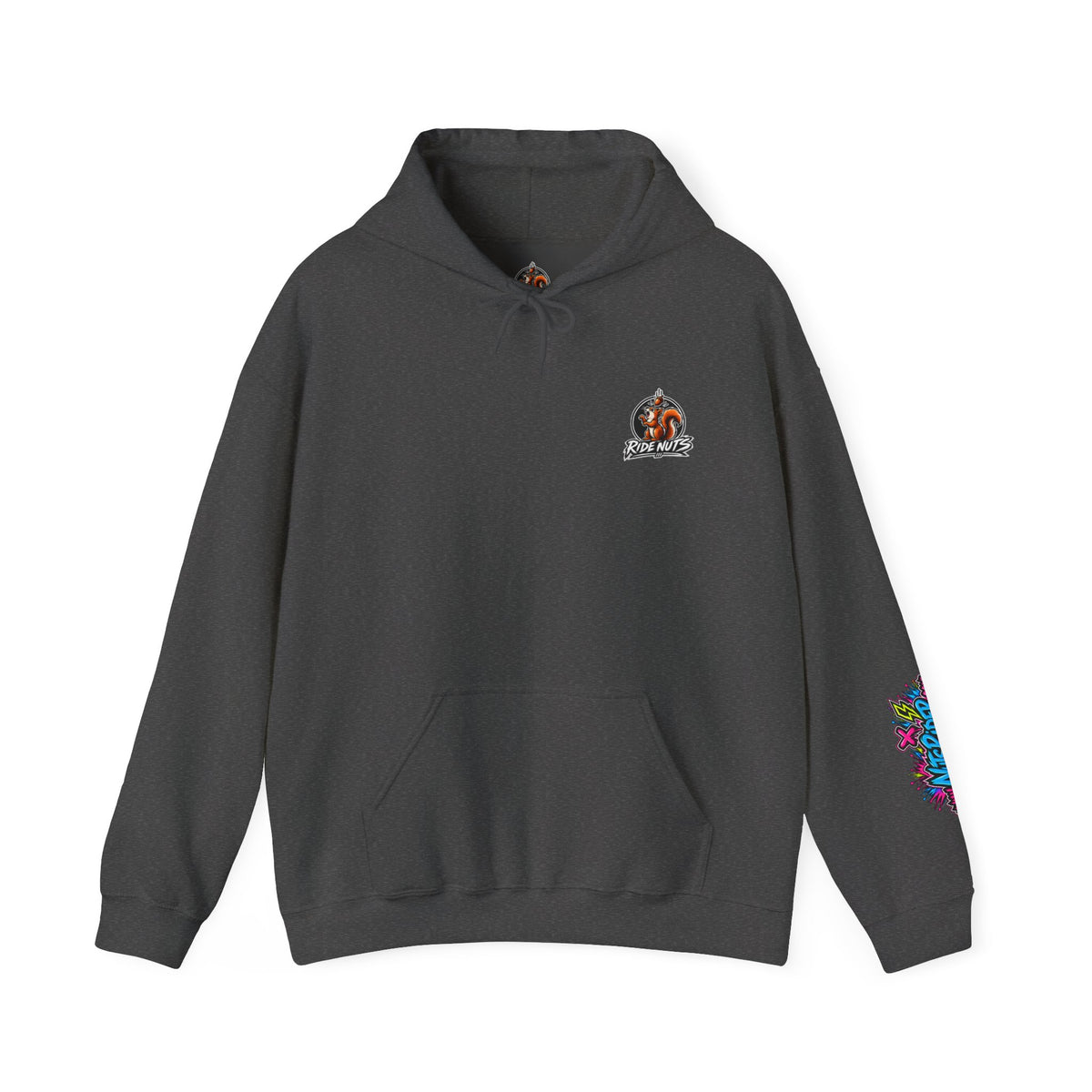 Nuts Rider Graphic Hoodie — Colorful Bomb Mascot Streetwear !