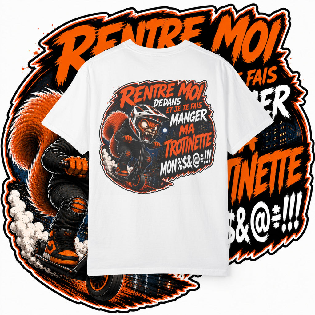 T-Shirt — 'Rentre Moi' Scooter Rider Graphic Tee