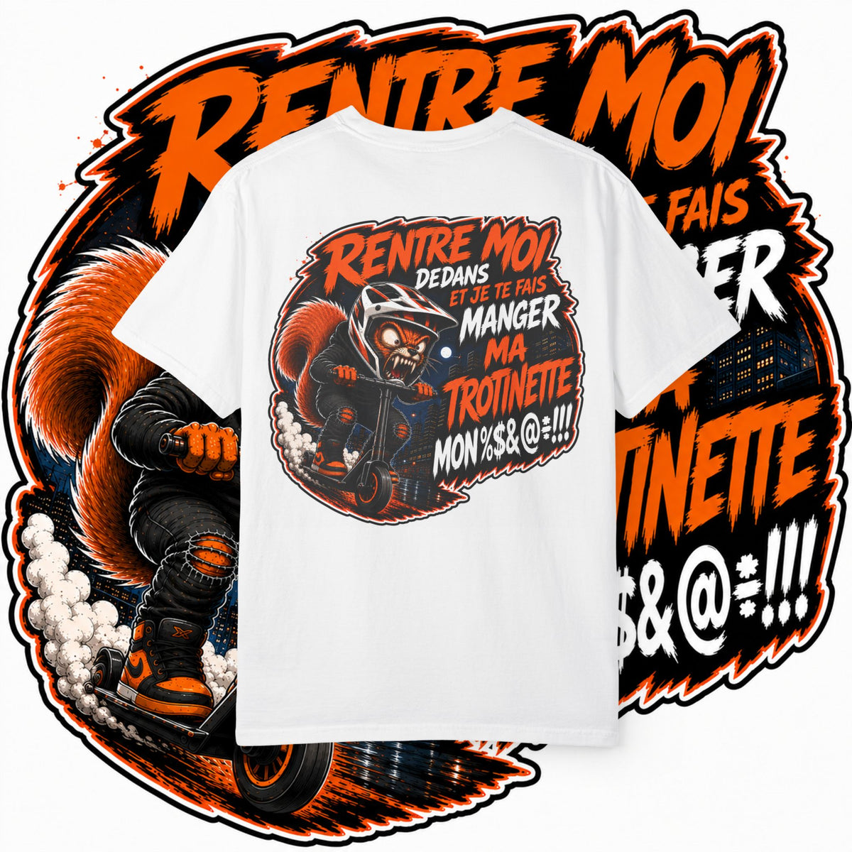 T-Shirt — 'Rentre Moi' Scooter Rider Graphic Tee