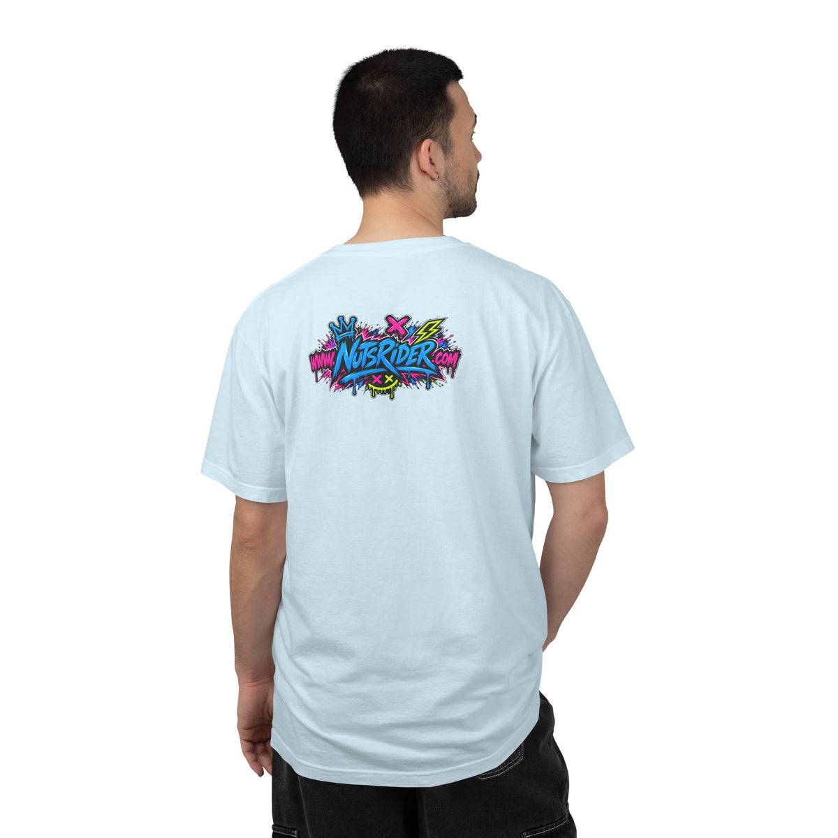Graffiti Smiley T-Shirt — Neon Street Art Graphic Tee